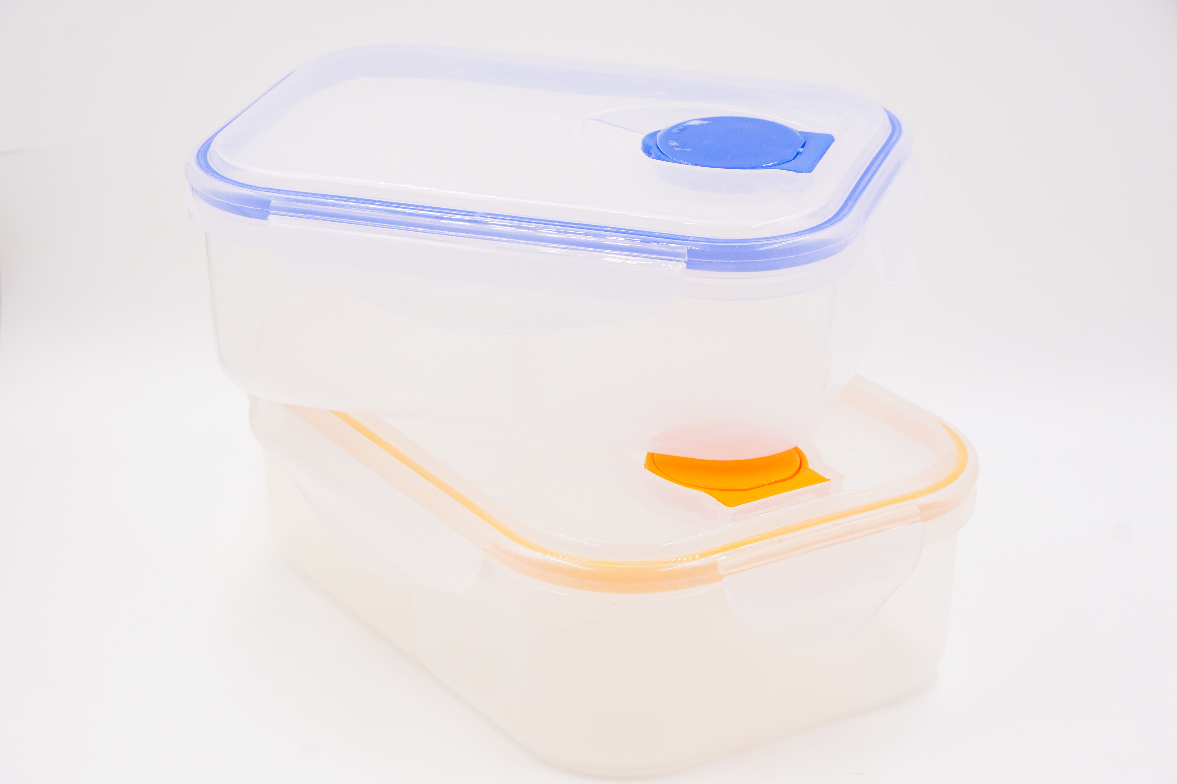 Two stacked Tupperware boxes.