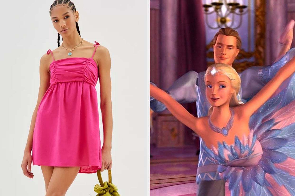 strapless open back dress Barbie The Movie Pink Puffy Dress Barbie Doll  Mattel Creations Australia