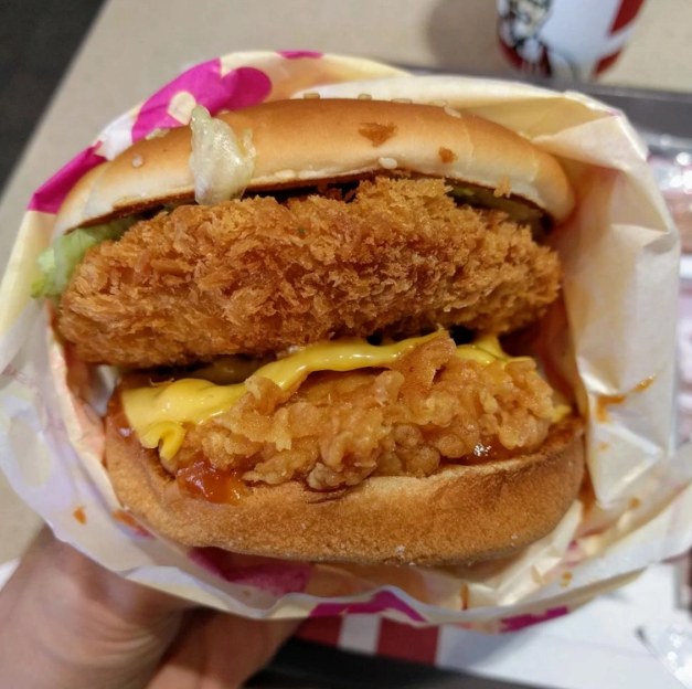 fried pork sandwich at KFC