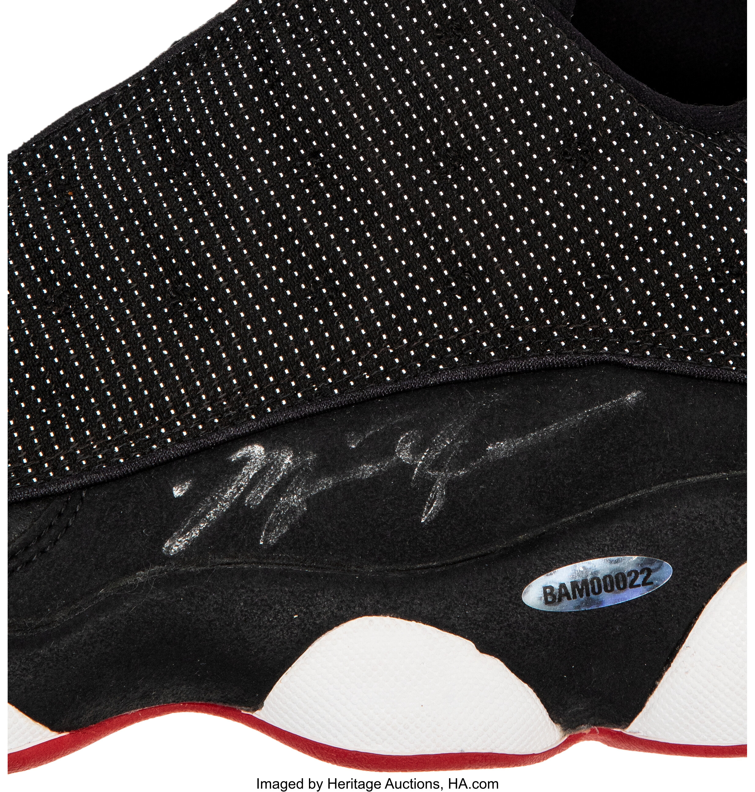 Michael Jordan Air Jordan 13 XIII Low Playoffs PE 1998 NBA Finals Auction Side Detail