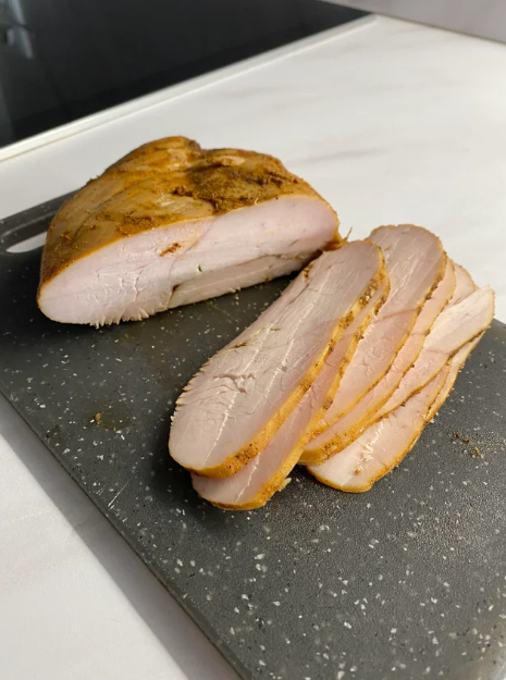 sliced homemade deli turkey meat