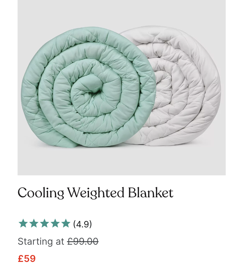A weighted blanket from kuddly