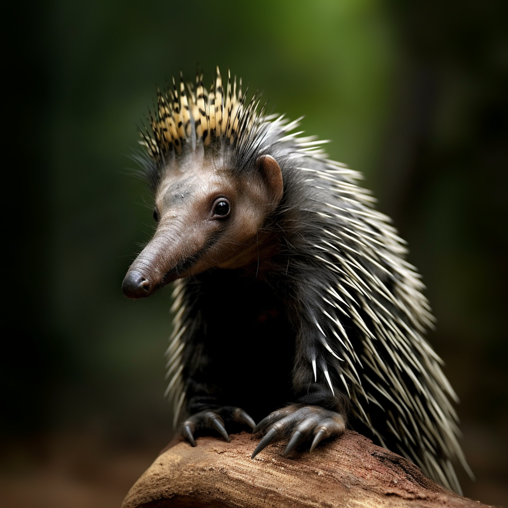 A tiny porcupine with an anteater&#x27;s snout