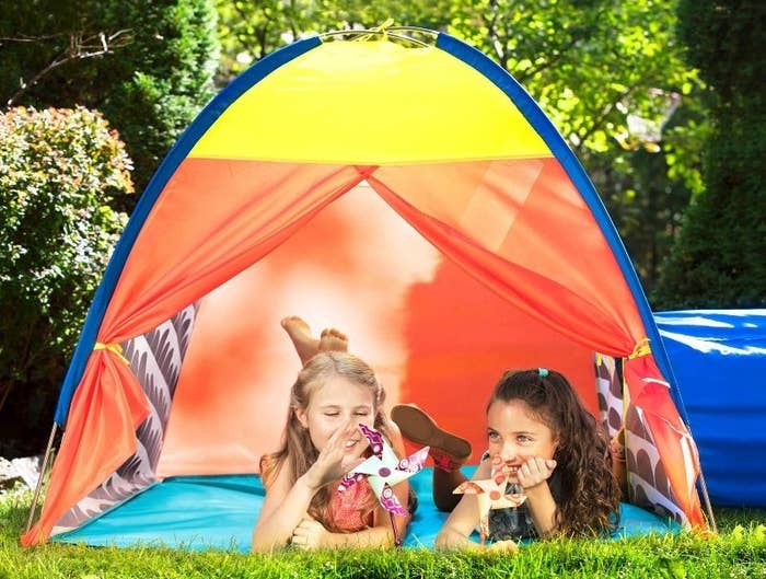kids in a tent