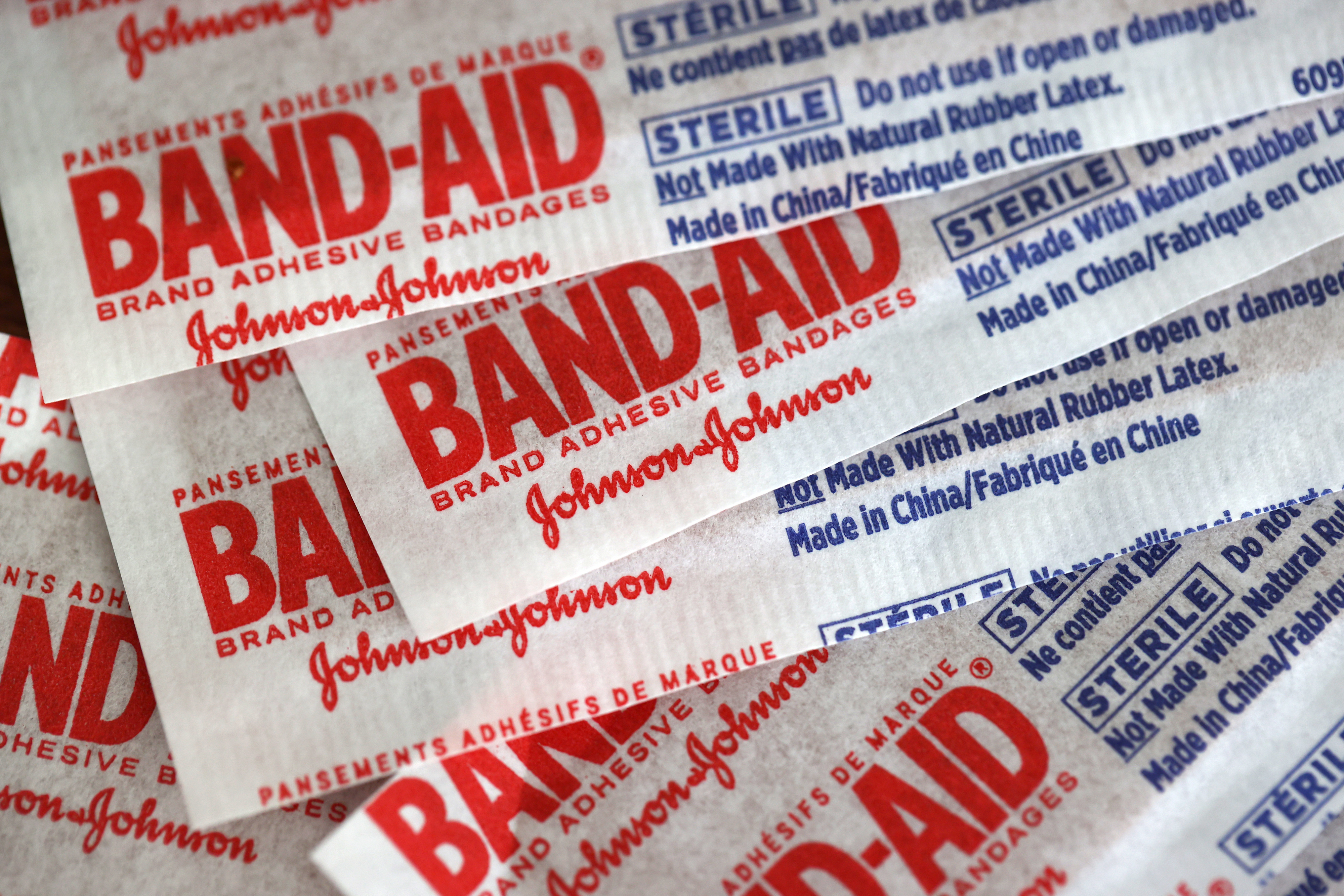 pile of wrapped band-aid brand bandages