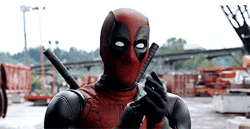 Deadpool clapping his hands