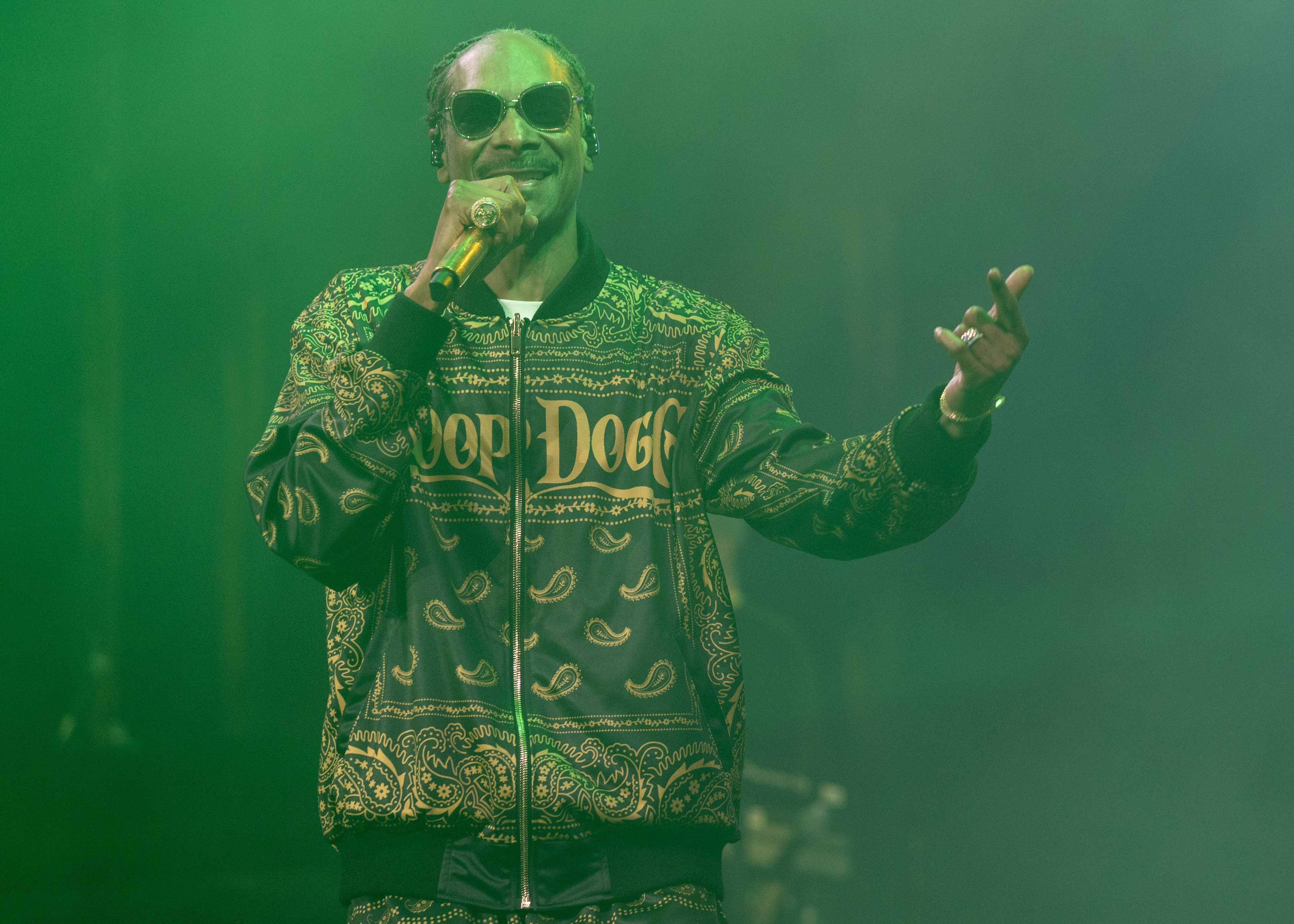 Closeup of Snoop onstage