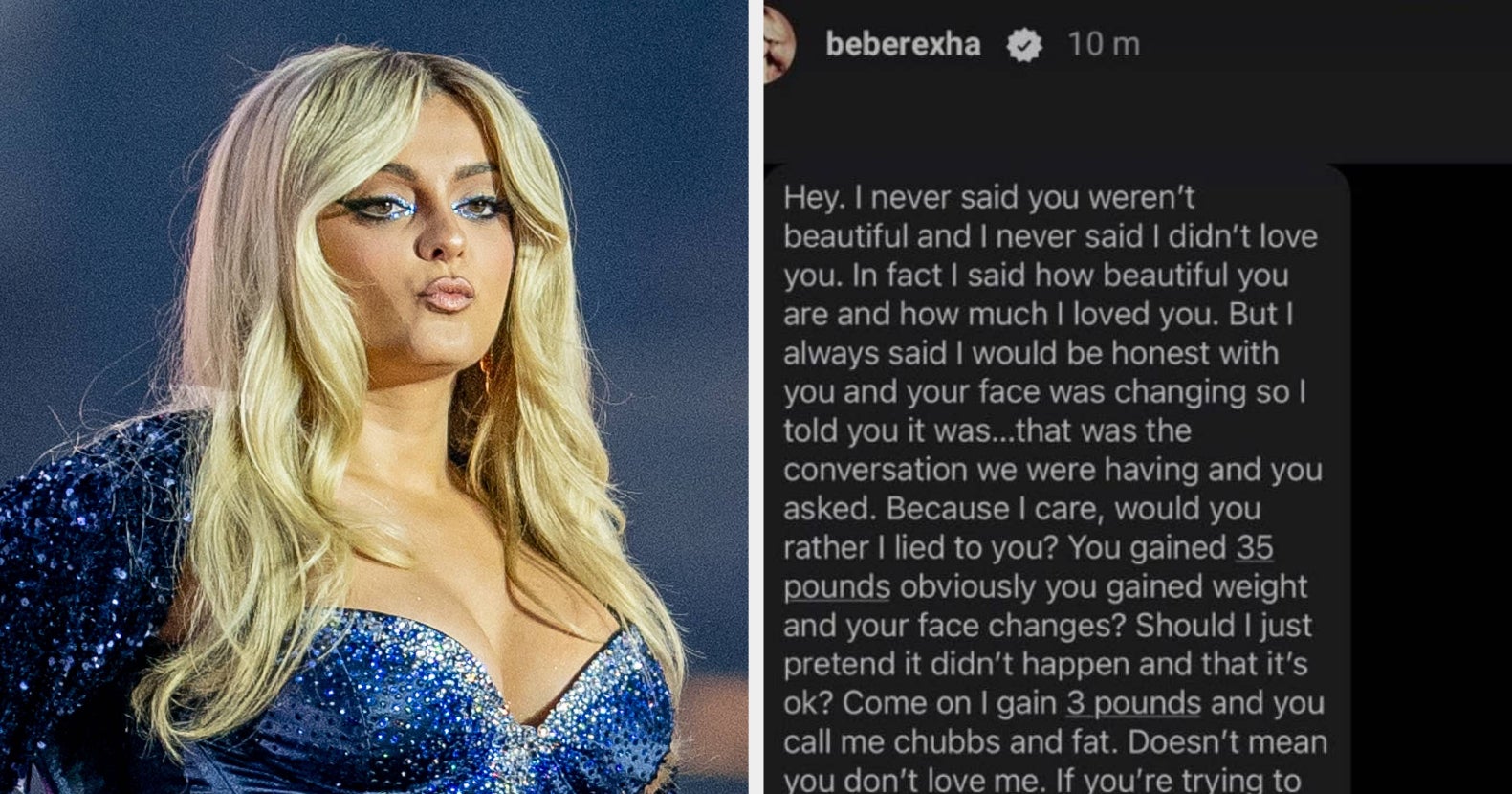Bebe Rexha Seemingly Leaked A Private Text From Her Boyfriend Of Three