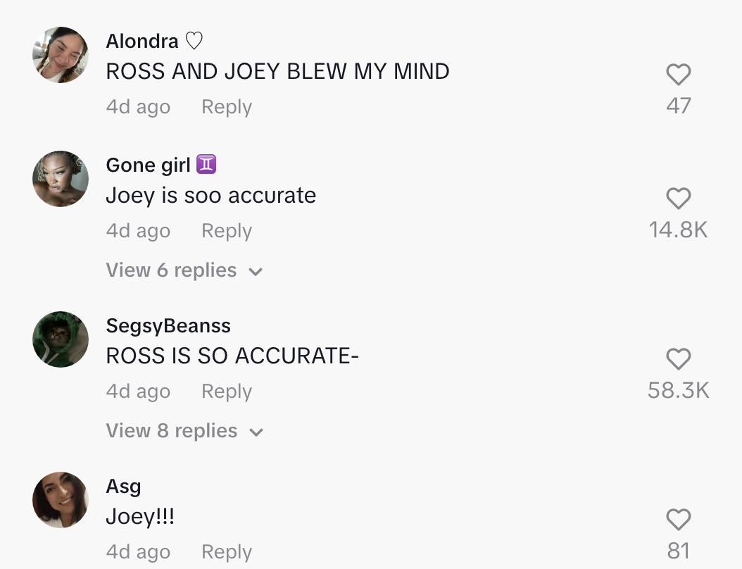 Screenshot of comments