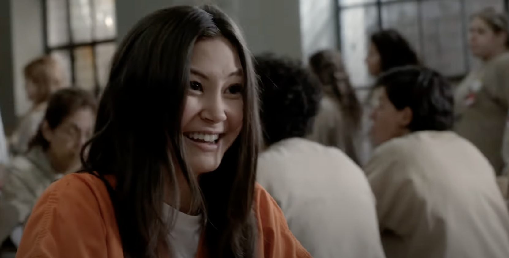 Closeup of Kimiko Glenn as Brook Soso in &quot;Orange Is the New Black&quot;