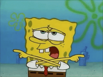 Spongebob pointing in lots of different directions