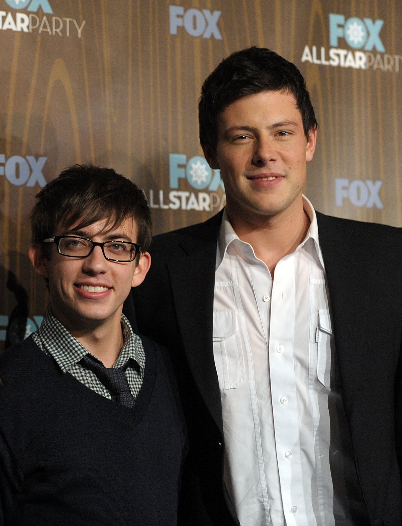 A closeup of Cory and Kevin