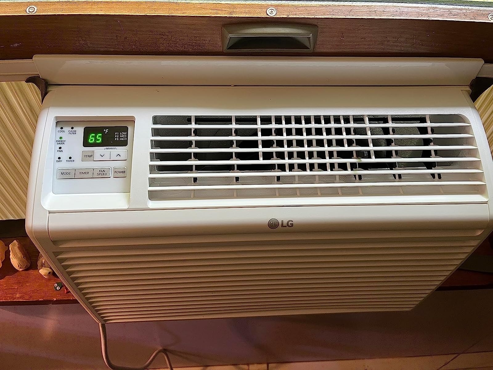 Reviewer&#x27;s photo of the air conditioner in the window