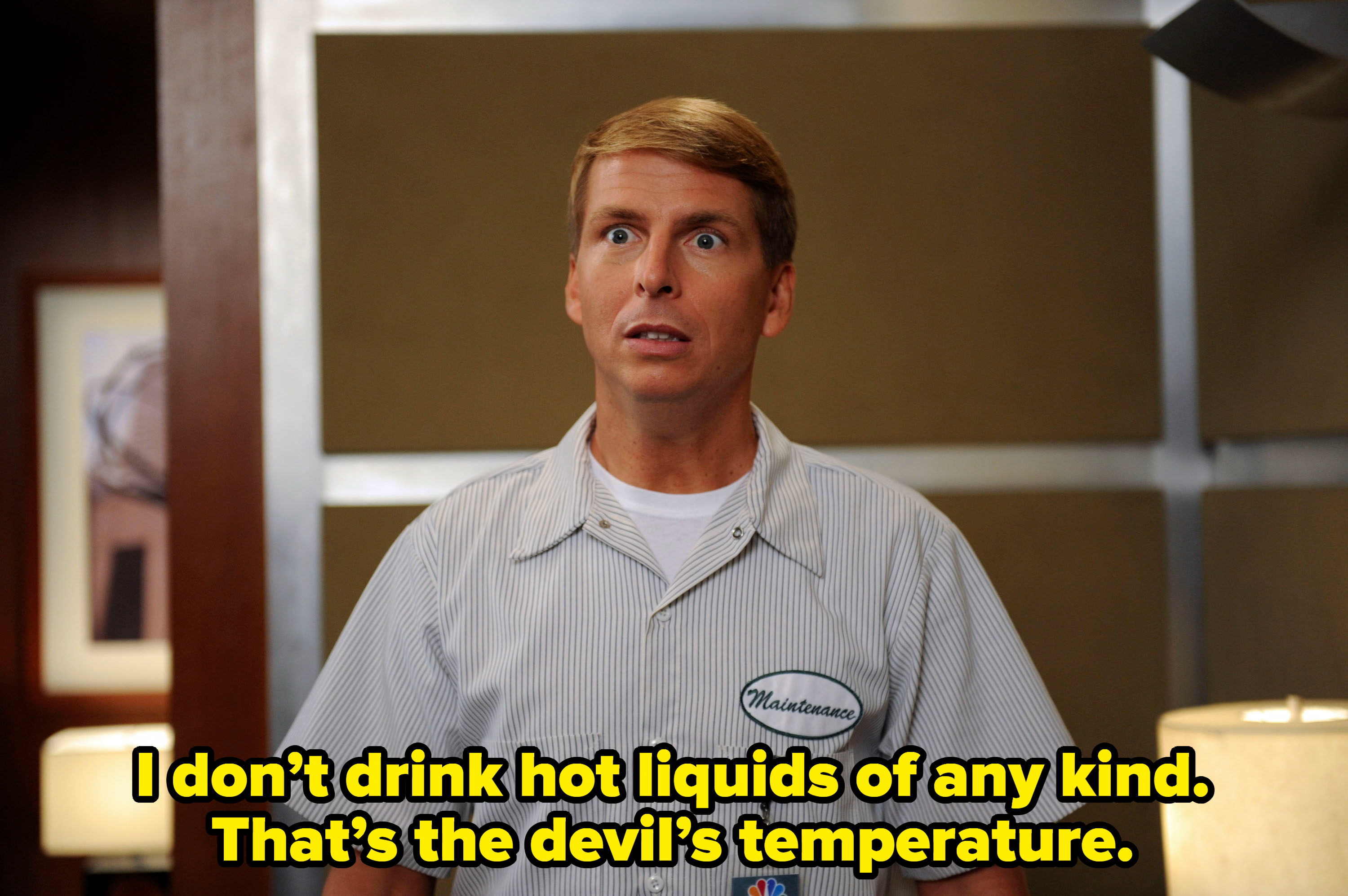 Jack McBrayer stares