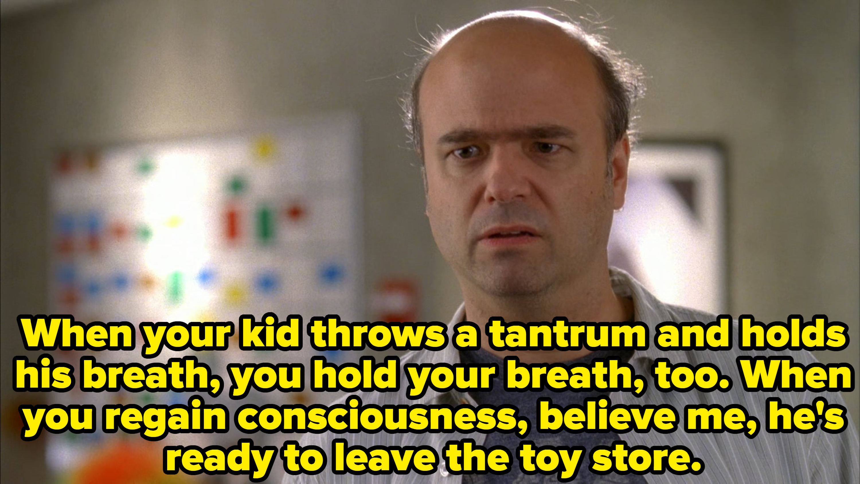 Scott Adsit talks to someone