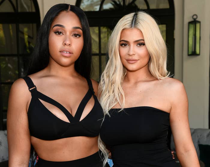 A close-up of Jordyn and Kylie