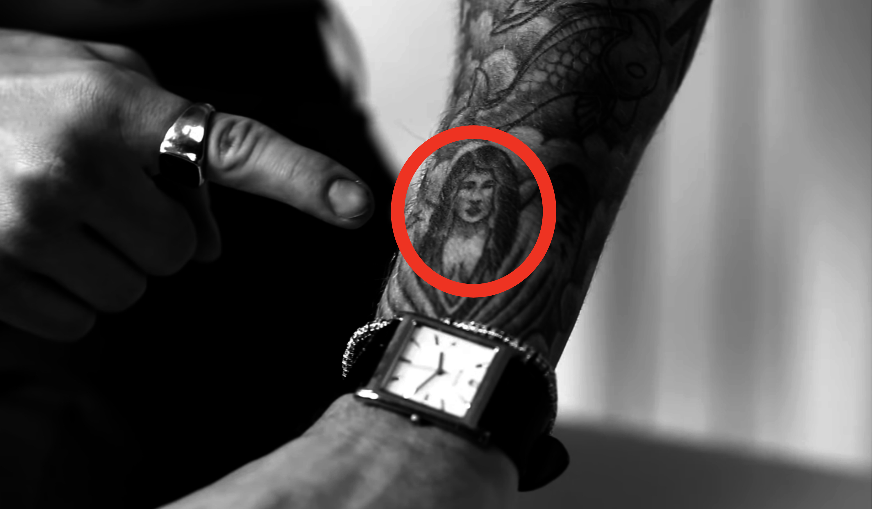 Closeup of Justin&#x27;s tattoo