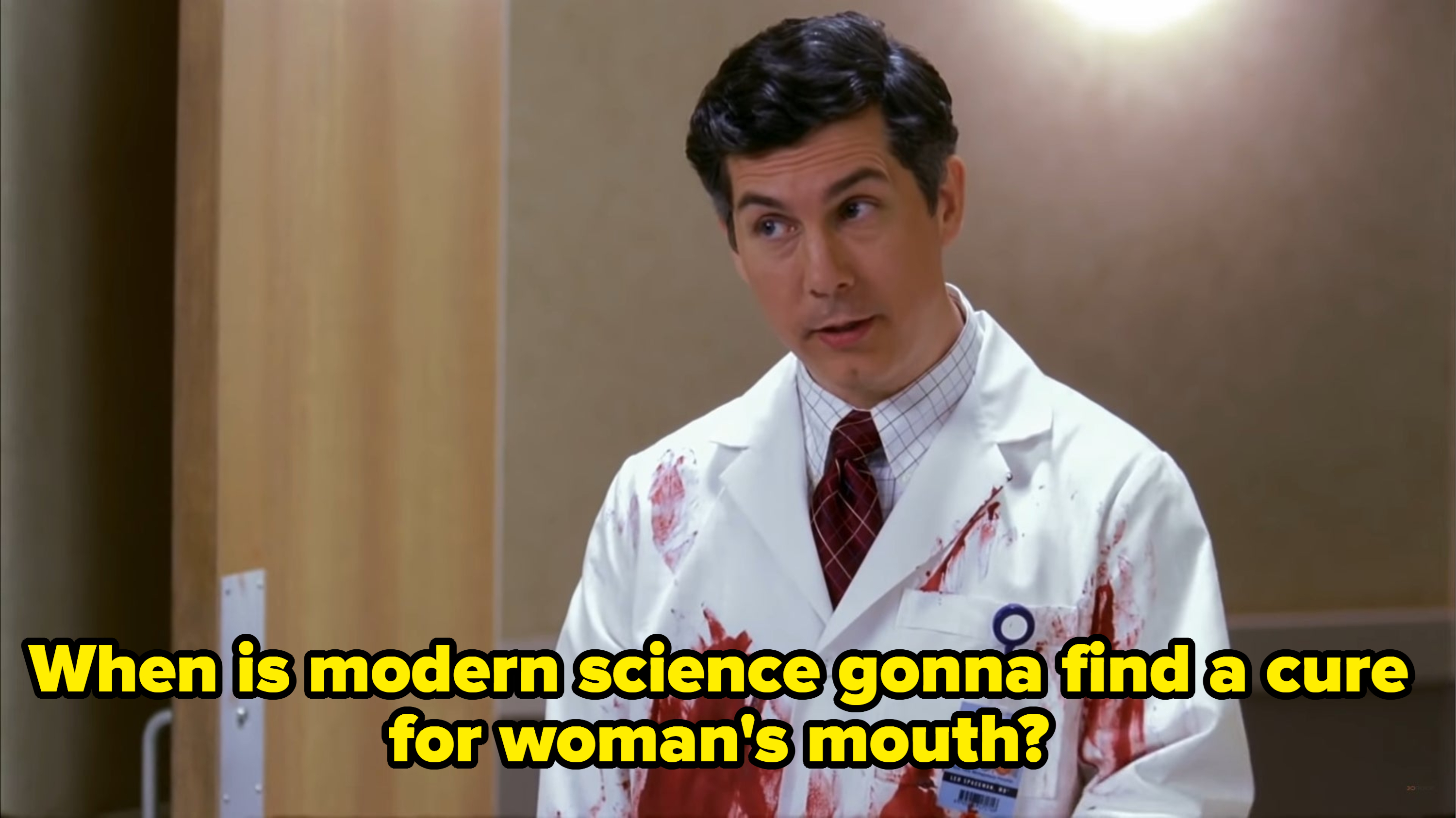 Chris Parnell dressed as a doctor