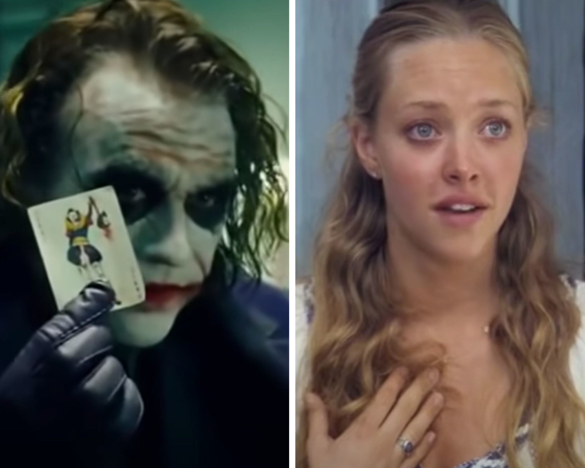 Heath Ledger&#x27;s Joker and Amanda Seyfried&#x27;s Sophie Sheridan