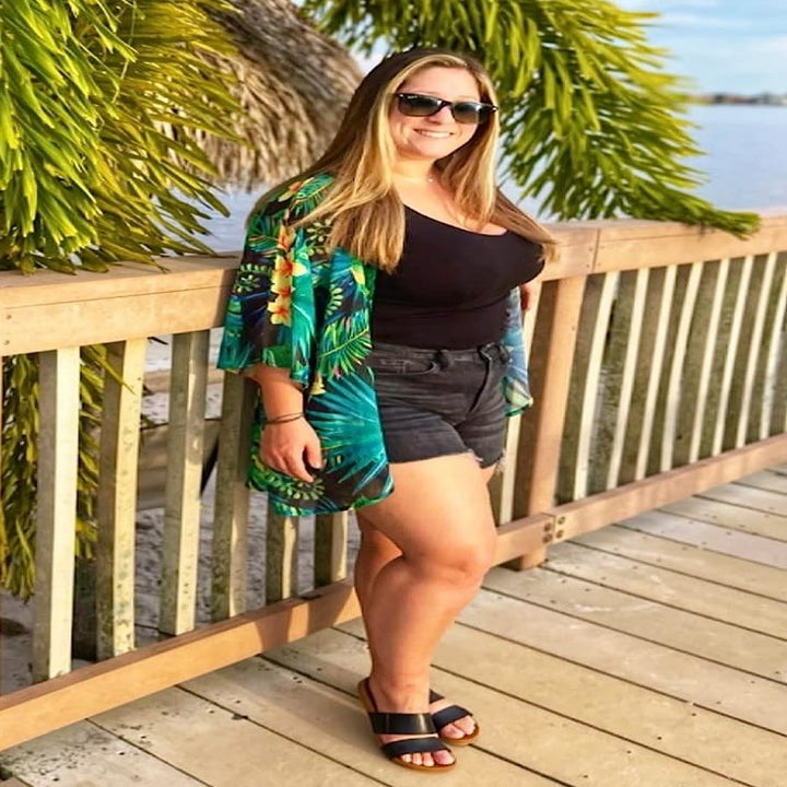 Image of reviewer wearing green kimono