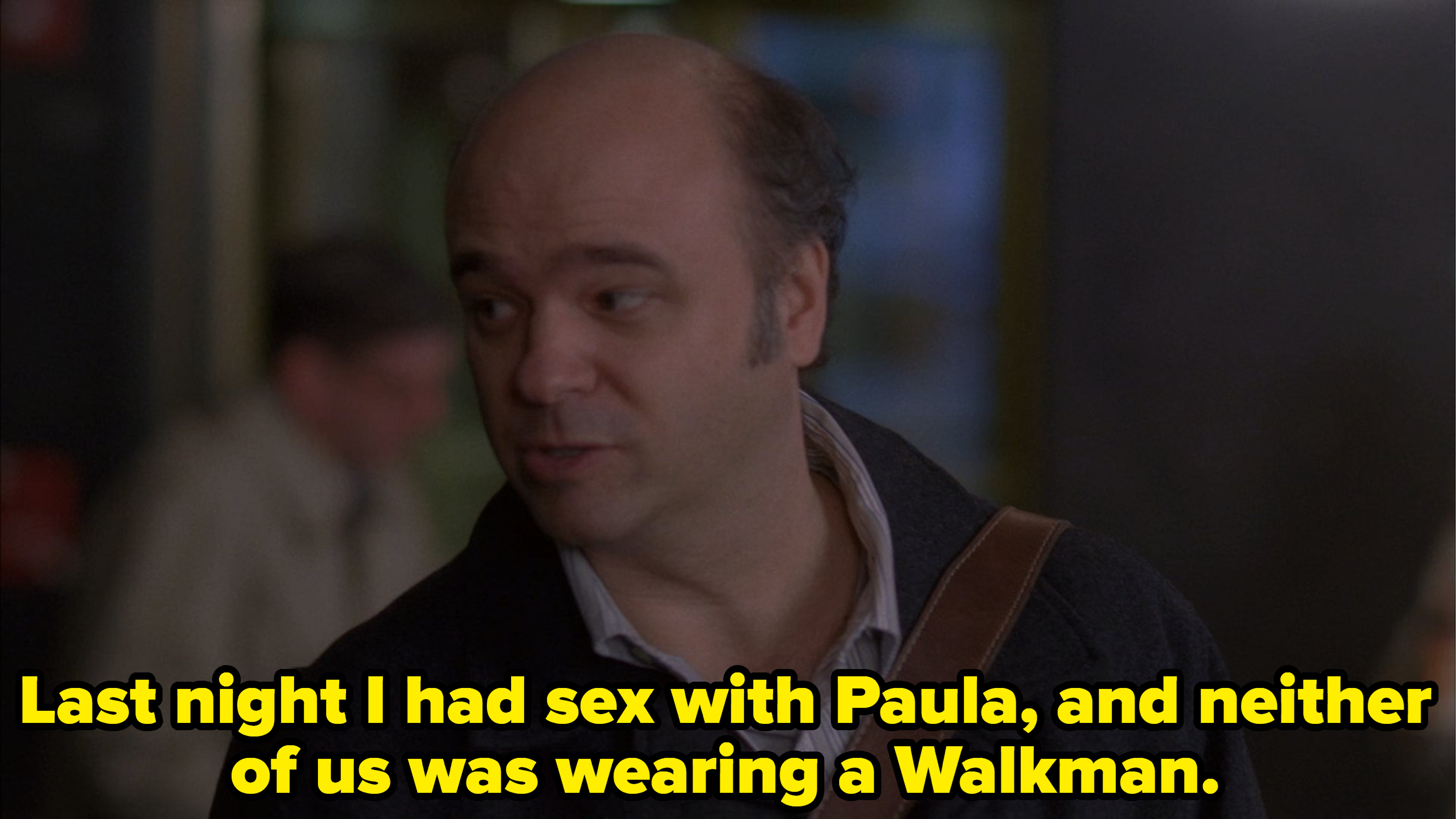 Scott Adsit talks to someone