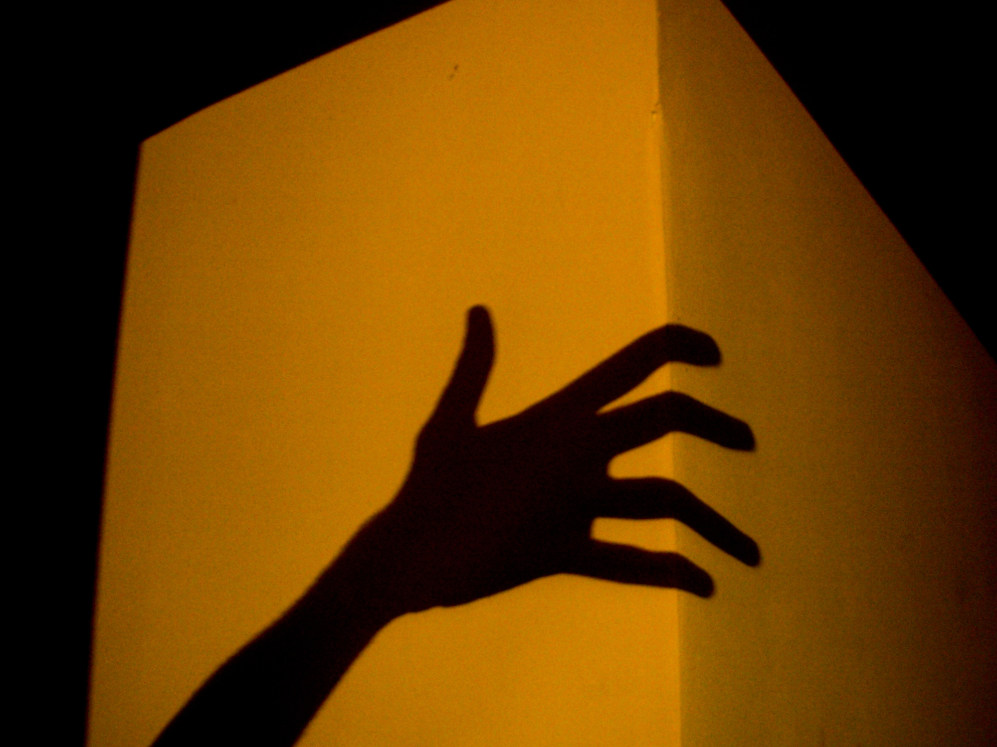 The shadow of a creepy hand