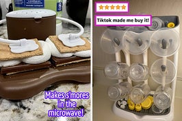 (left) s'mores maker (right) drying rack