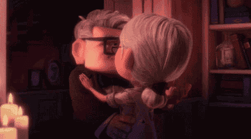 The old man from Pixar&#x27;s &quot;Up&quot; dancing with his wife
