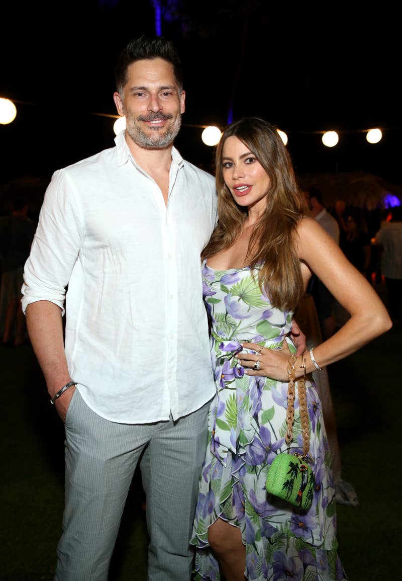 Closeup of Joe Manganiello and Sofía Vergara