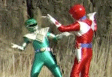 Power Rangers shrugging