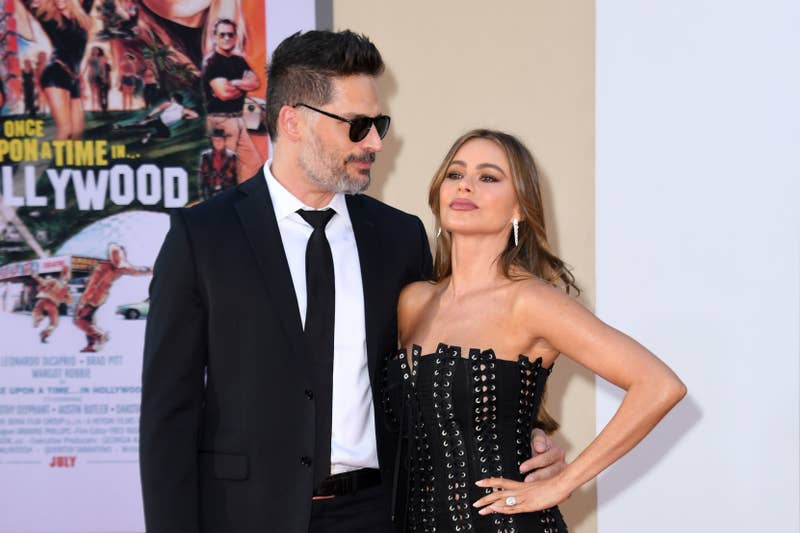 Closeup of Joe Manganiello and Sofía Vergara