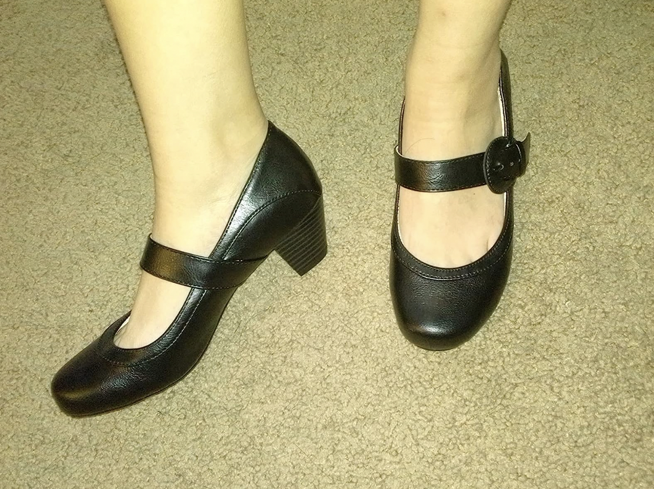 The black heels