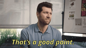 Billy Eichner states that someone made &quot;a good point&quot; in an NRDC video