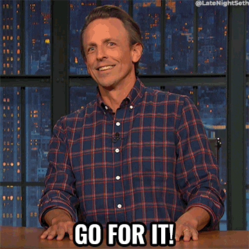 Seth Meyers encourages someone to &quot;go for it&quot; on &quot;Late Night&quot;
