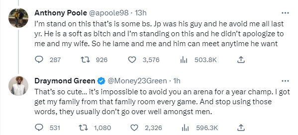 Jordan Poole's dad Anthony responds to Draymond's comments on the