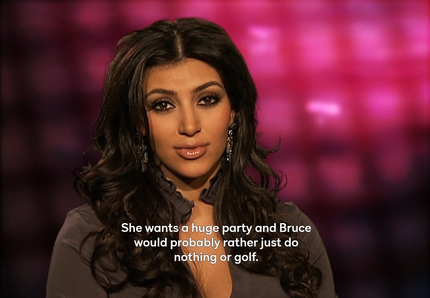 Kim Kardashian explaining Kris wanted a party and Caitlyn would have rather been golfing