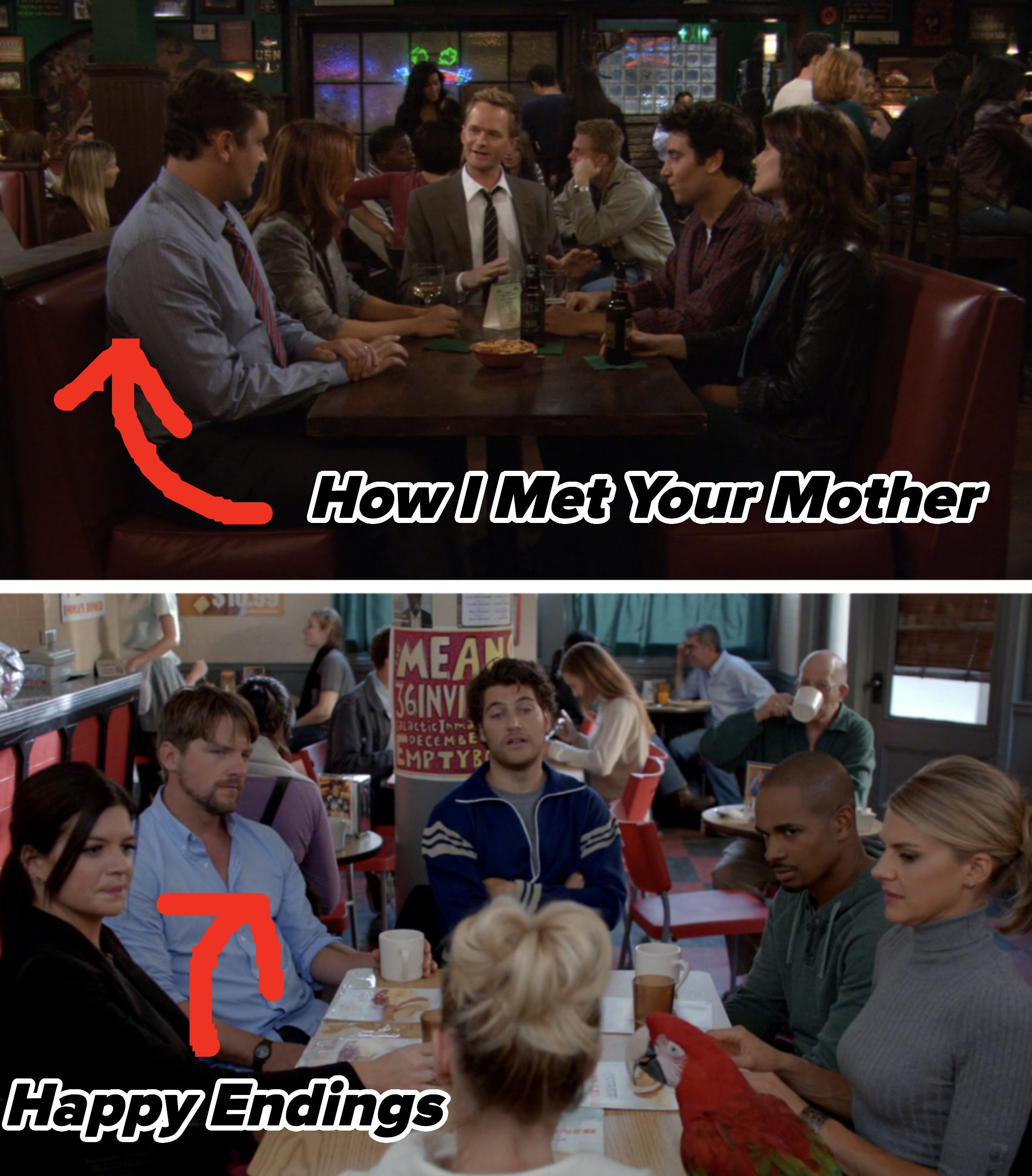 cast of how i met your mother and happy endings