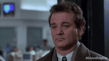 Close up of Bill Murray in &quot;Groundhog Day&quot;