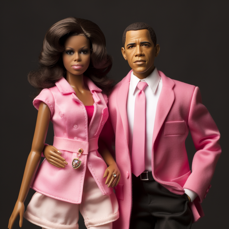 Michelle and Barack Obama dolls