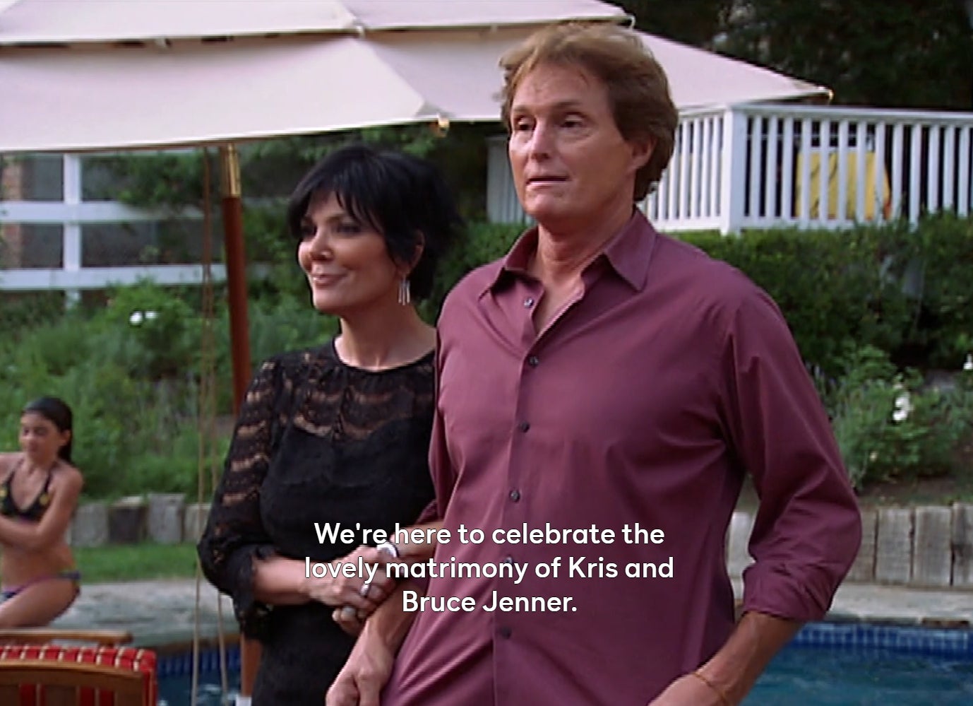 Kris Jenner and Caitlyn Jenner at their anniversary party