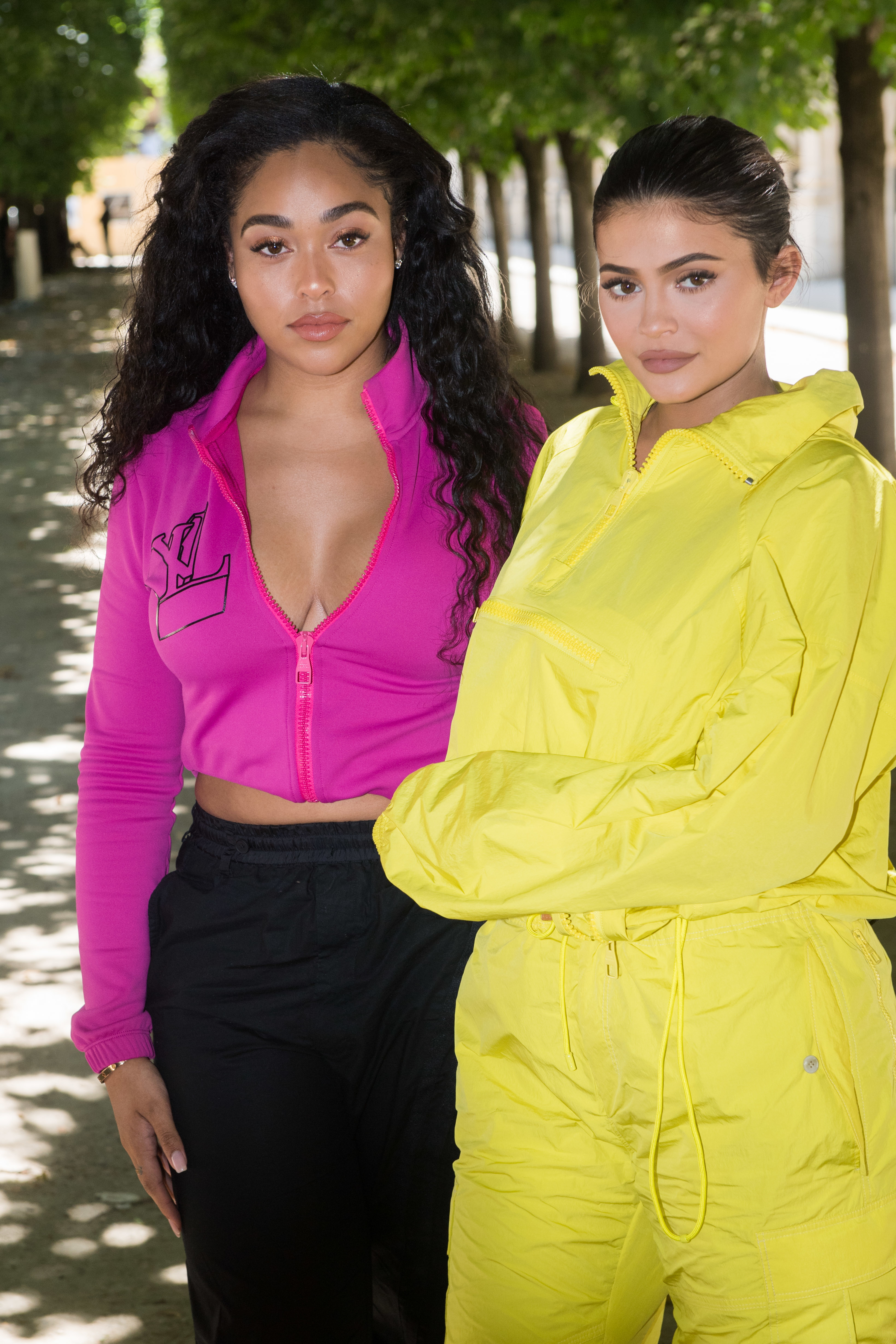 Closeup of Jordyn Woods and Kylie Jenner