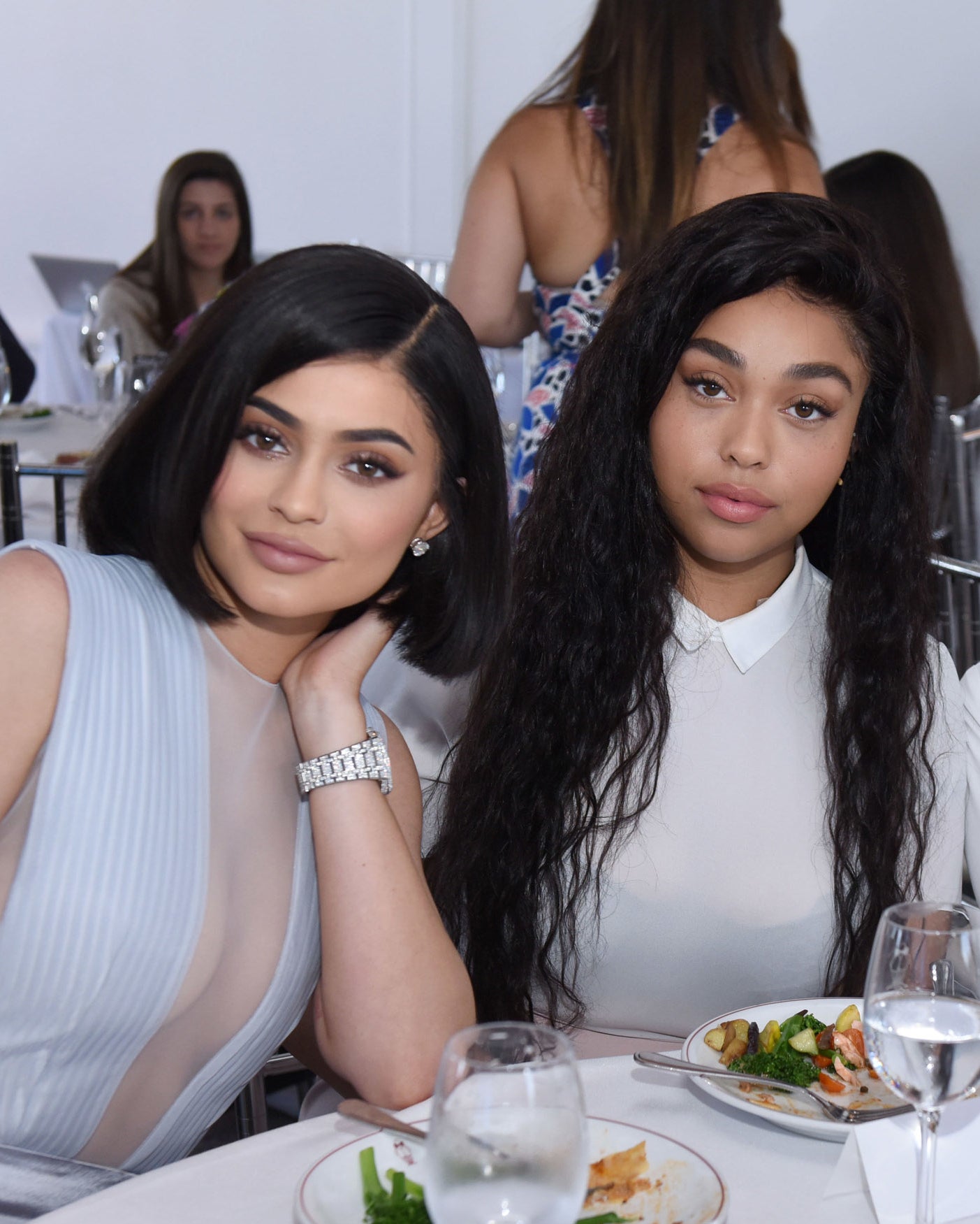 Closeup of Kylie Jenner and Jordyn Woods