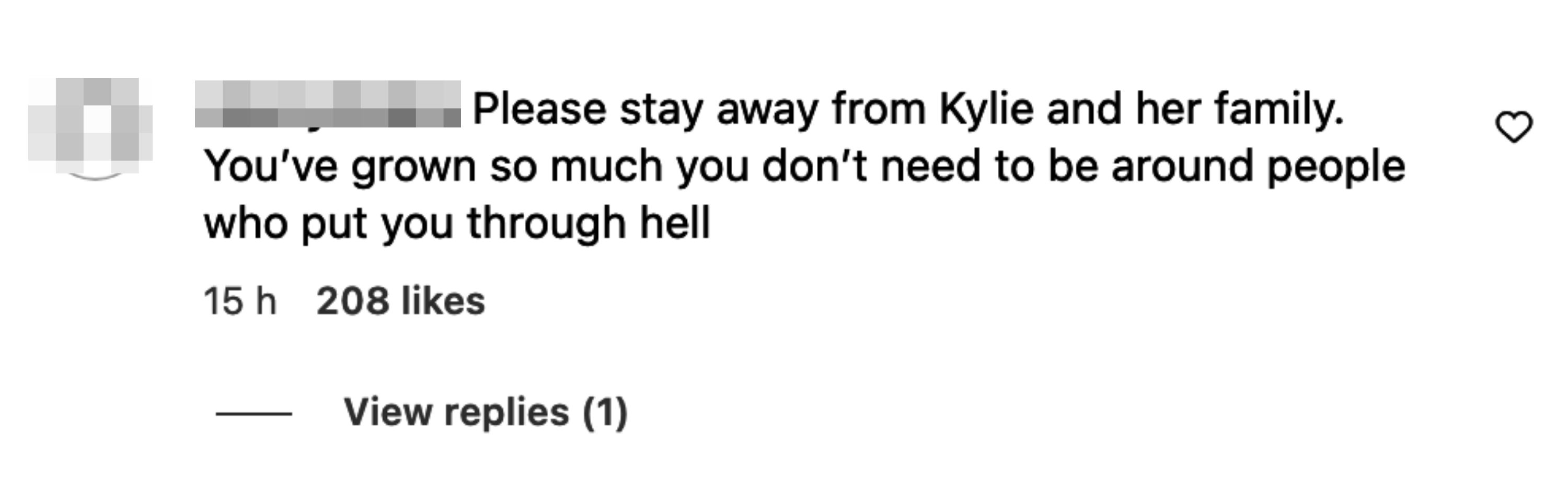 &quot;Please stay away from Kylie and her family.&quot;