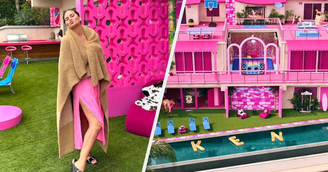 Chrissy Teigen And John Legend Visit Barbie's Malibu Airbnb