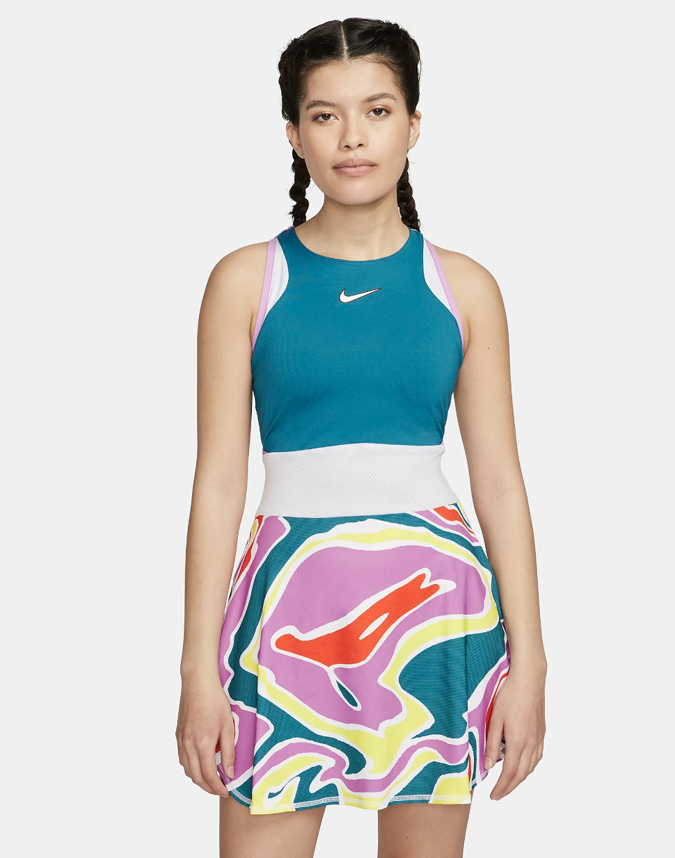 nike skirt and crop top set