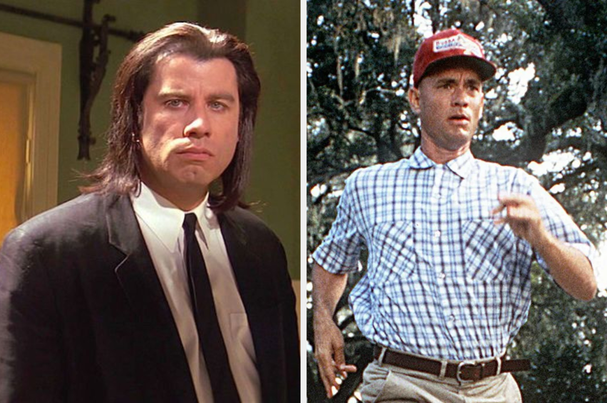 Side-by-side screenshots from &quot;Pulp Fiction&quot; and &quot;Forrest Gump&quot;