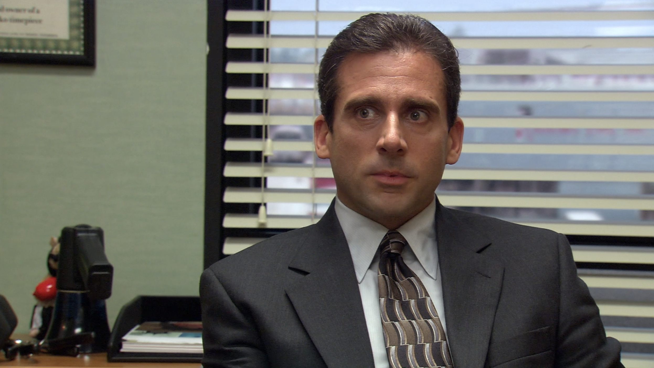 michael scott with fuller hair on the office