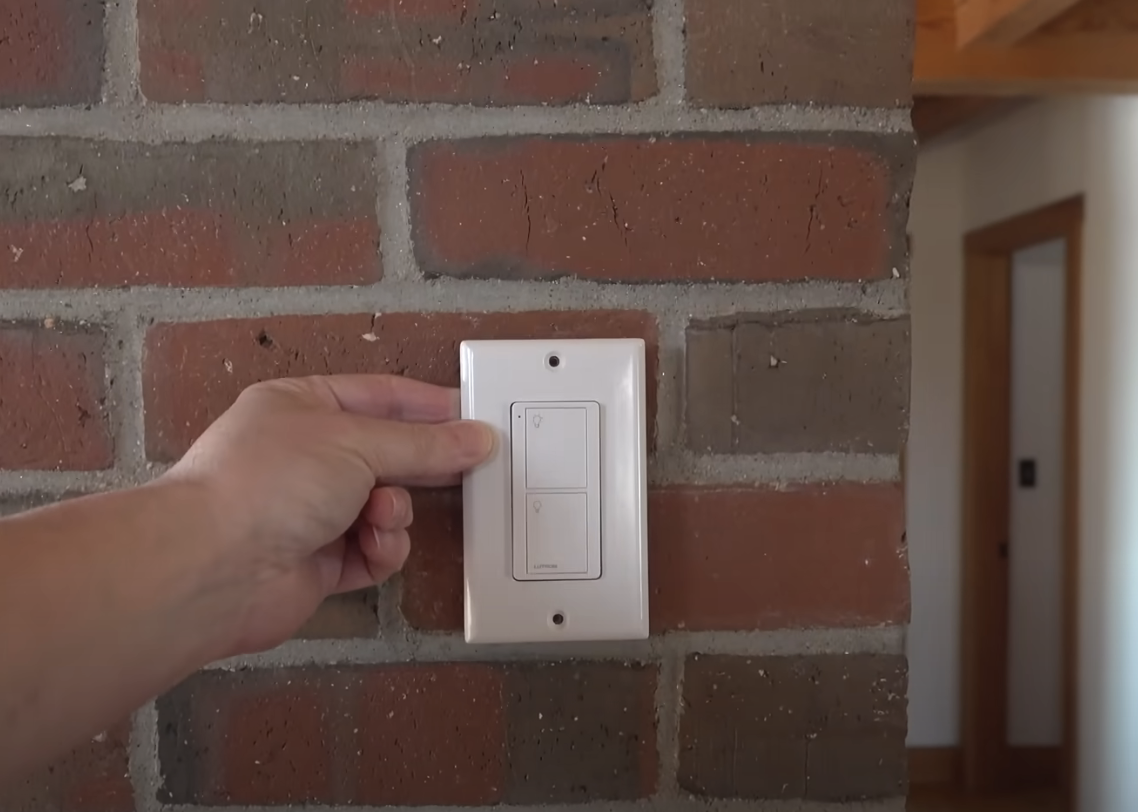 Adding a wireless light switch to a brick wall