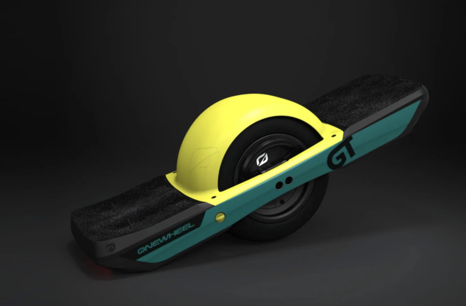 A skateboard-looking device with one small wheel under it