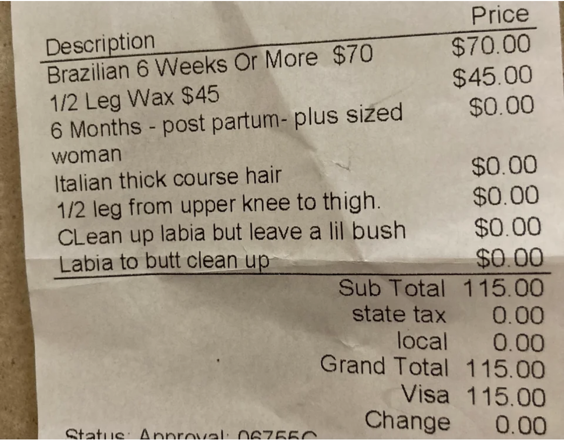 &quot;Labia to butt clean up&quot;